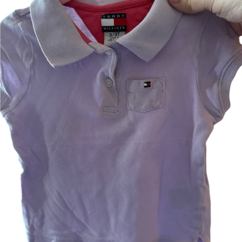2 Tommy Hilfiger Kids Polos – Stripes & Lavender (Sizes 24M & 3T) - Picture 2 of 15